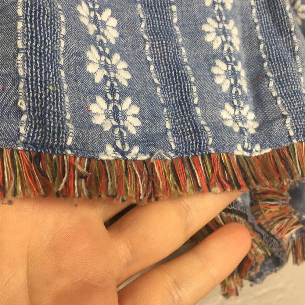 Mossimo Blue & White Drawstring Shorts Size M - Picture 2 of 11